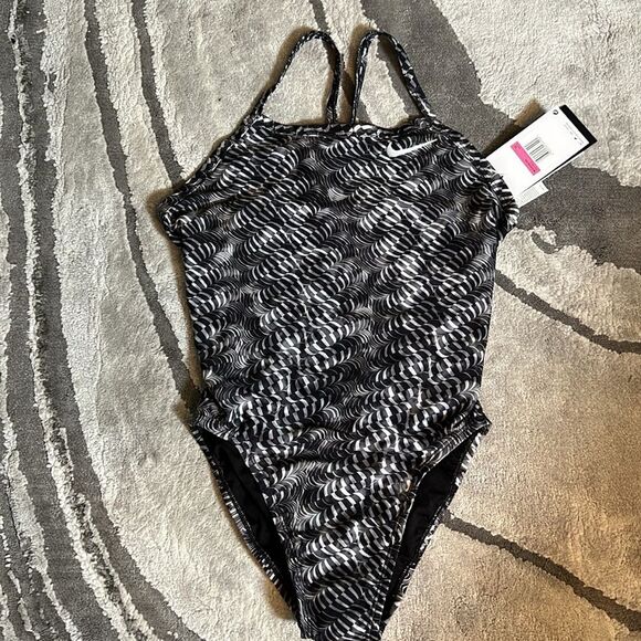 Nike Women's Hydrastrong Tie Dye Crossback One Piece Swimsuit - Picture 4 of 10